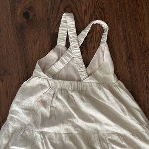 Bees linen sundress crisscross in the back